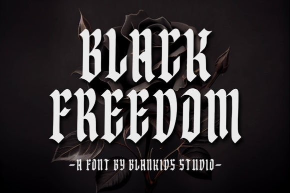 Black Freedom: Bold Typography for Edge and Sophistication