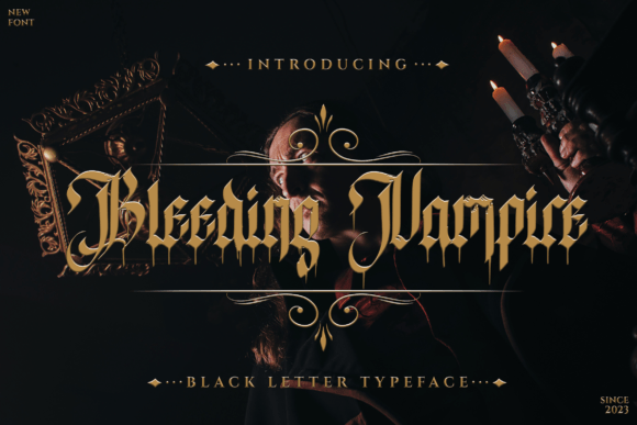 Bleeding Vampire: A Bold Blackletter for Modern Design