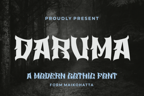 Daruma Font: Bold Blackletter for Retro & Horror Designs