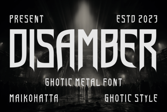 Disamber: A Bold Gothic Metal Font for Dark Designs